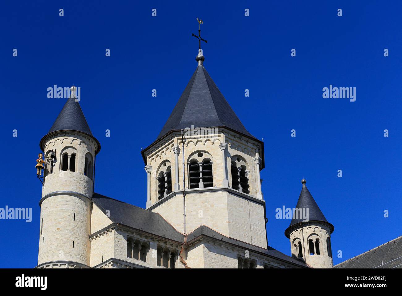 Saint Gertrude Collegiate Church, Nivelles, Belgium. Stock Photo