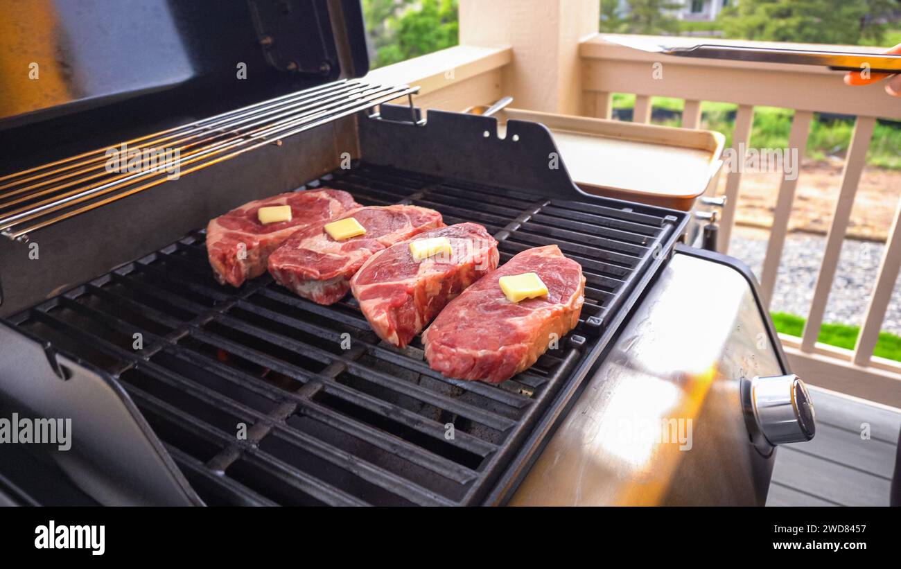 Two burner gas grill hi-res stock photography and images - Alamy