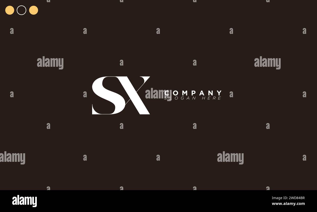 SX Alphabet letters Initials Monogram logo Stock Vector