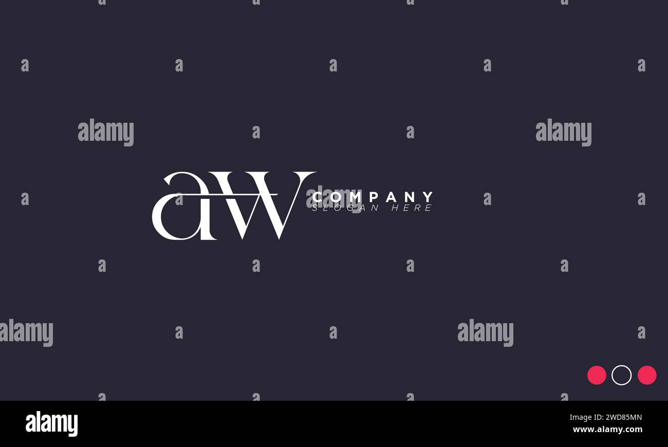 AW Alphabet letters Initials Monogram logo Stock Vector Image & Art - Alamy