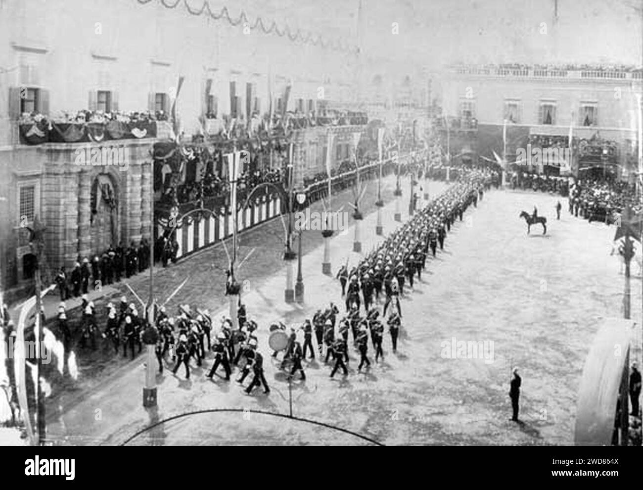 1st Battalion, King's Own Royal Lancaster Regiment, marching in Palace ...