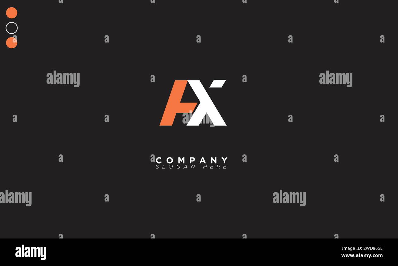 AX Alphabet letters Initials Monogram logo Stock Vector