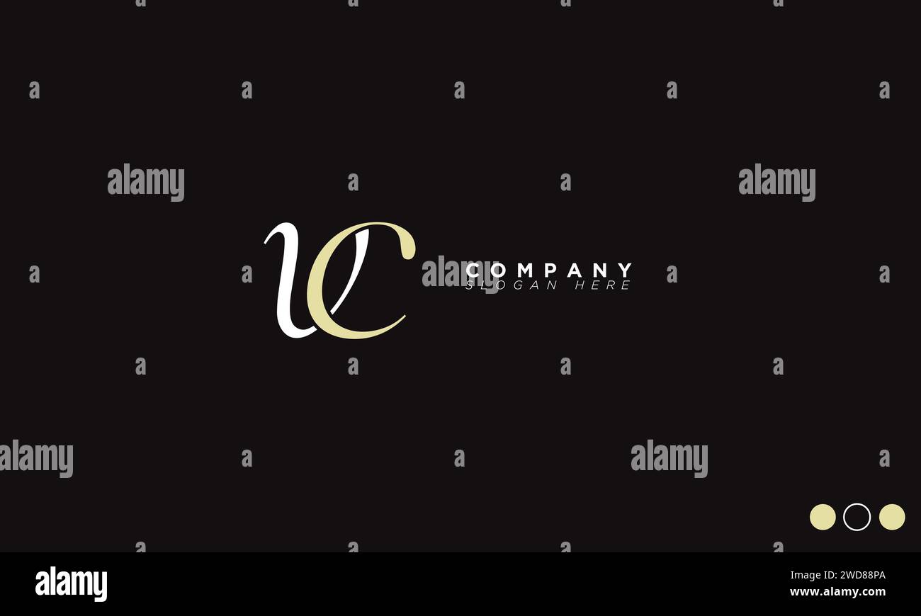 VC Alphabet letters Initials Monogram logo Stock Vector