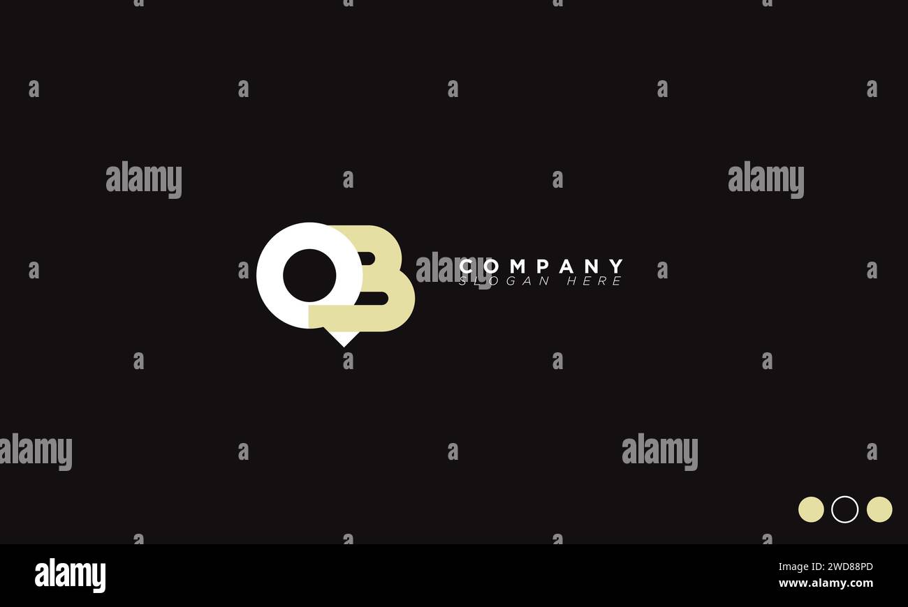 QB Alphabet letters Initials Monogram logo Stock Vector