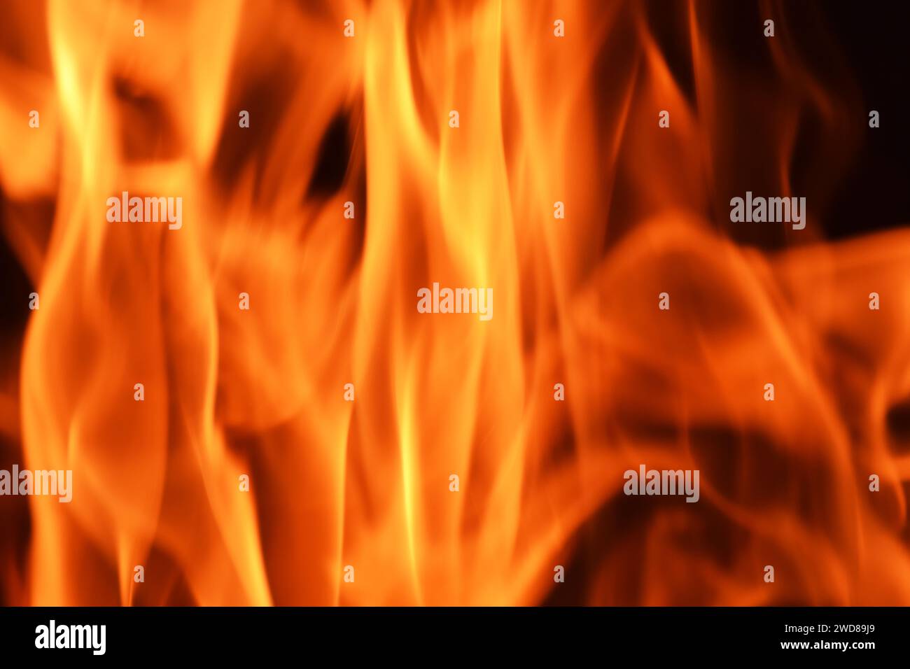 Flames of fire, the rapid oxidation of fuel, releasing heat, light