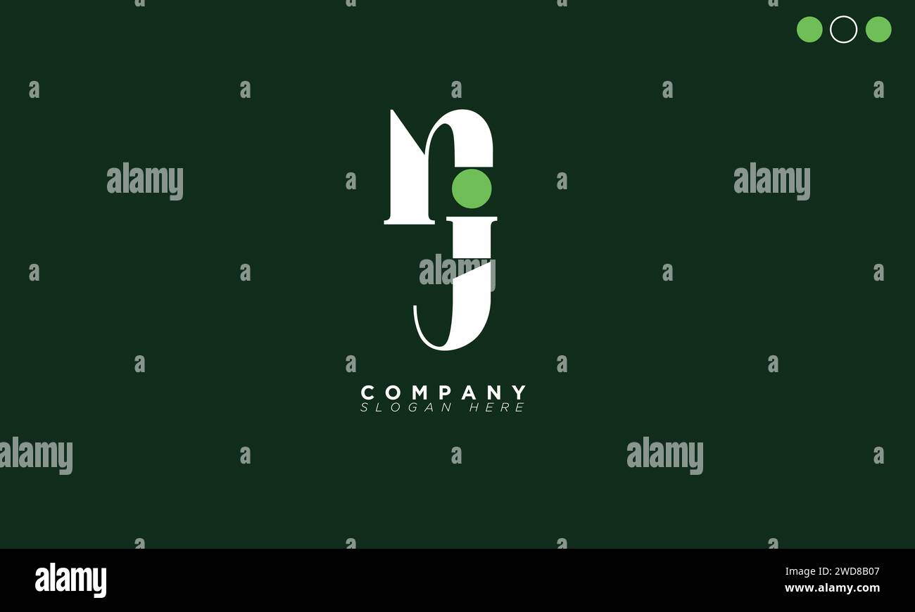 RJ Alphabet letters Initials Monogram logo Stock Vector