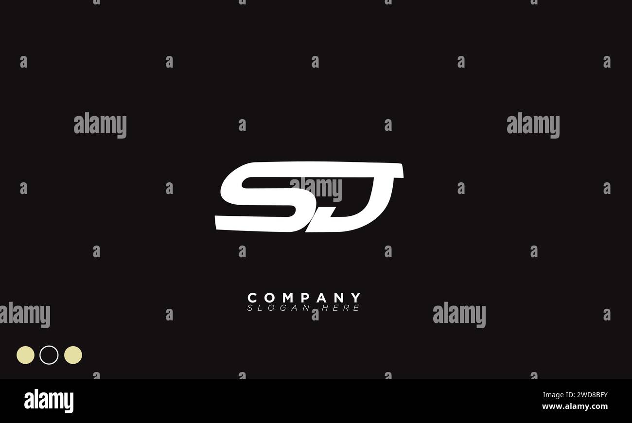 SJ Alphabet letters Initials Monogram logo Stock Vector