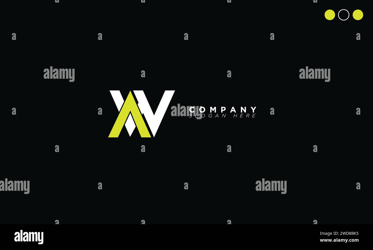 AW Alphabet letters Initials Monogram logo Stock Vector