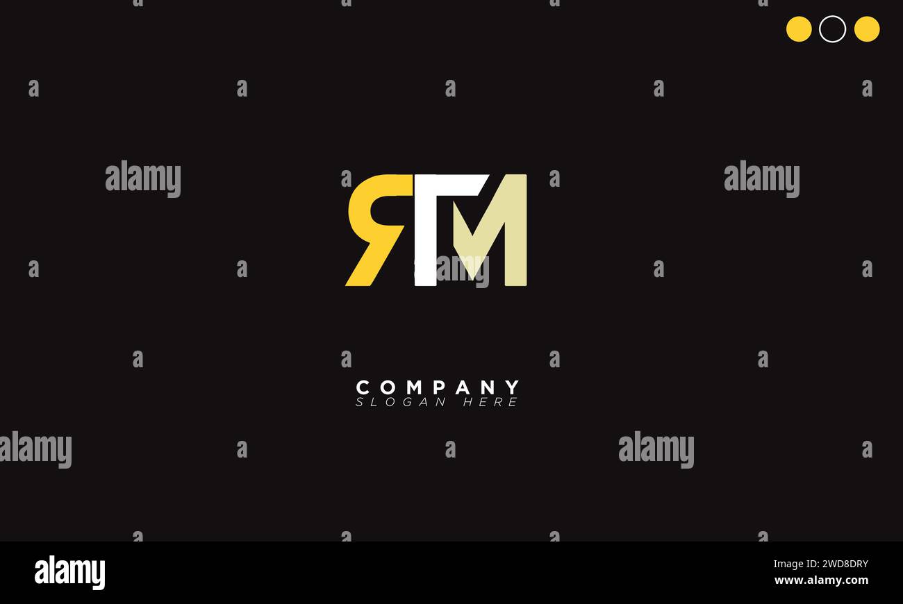 RTM Alphabet letters Initials Monogram logo Stock Vector