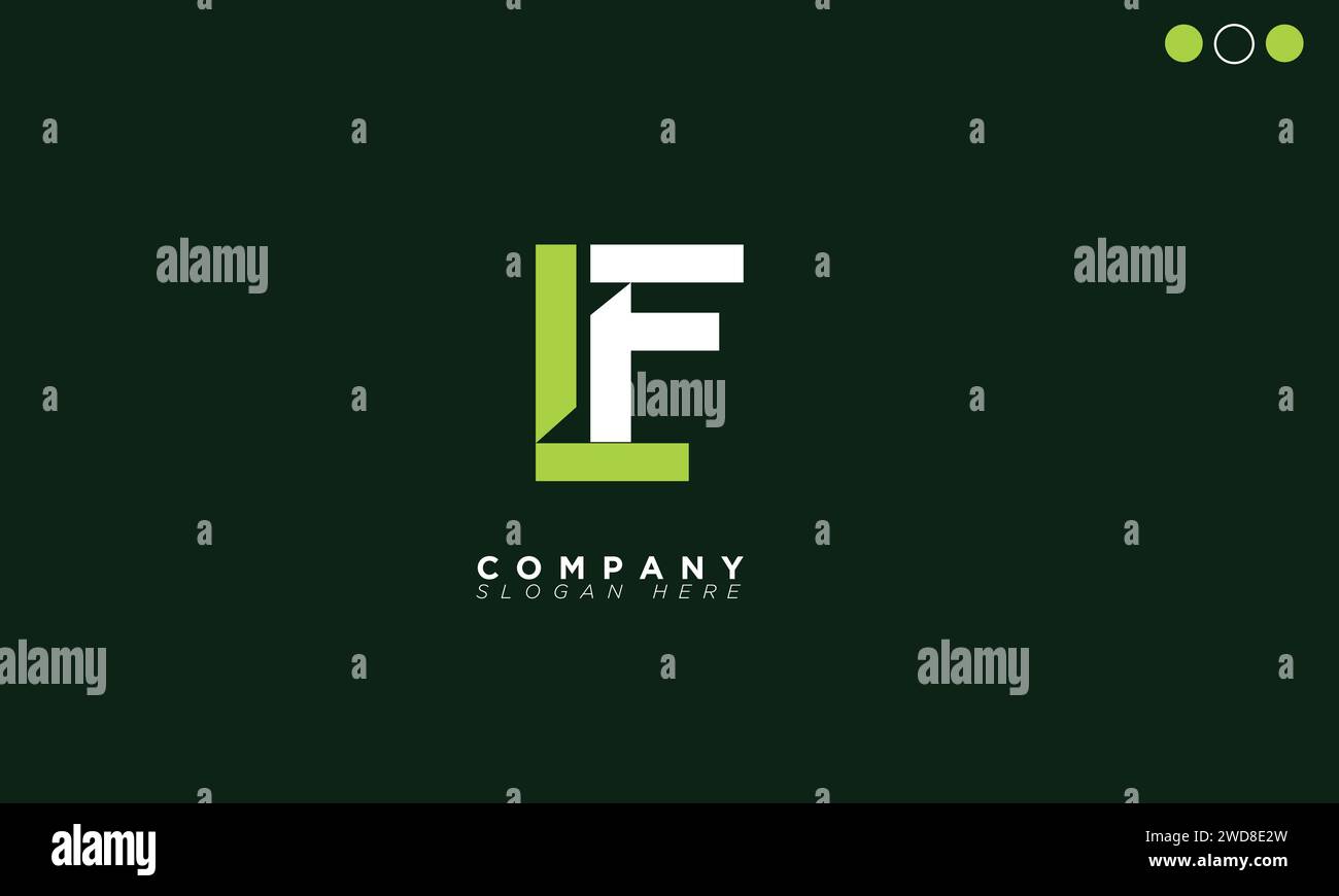 LF Alphabet letters Initials Monogram logo Stock Vector