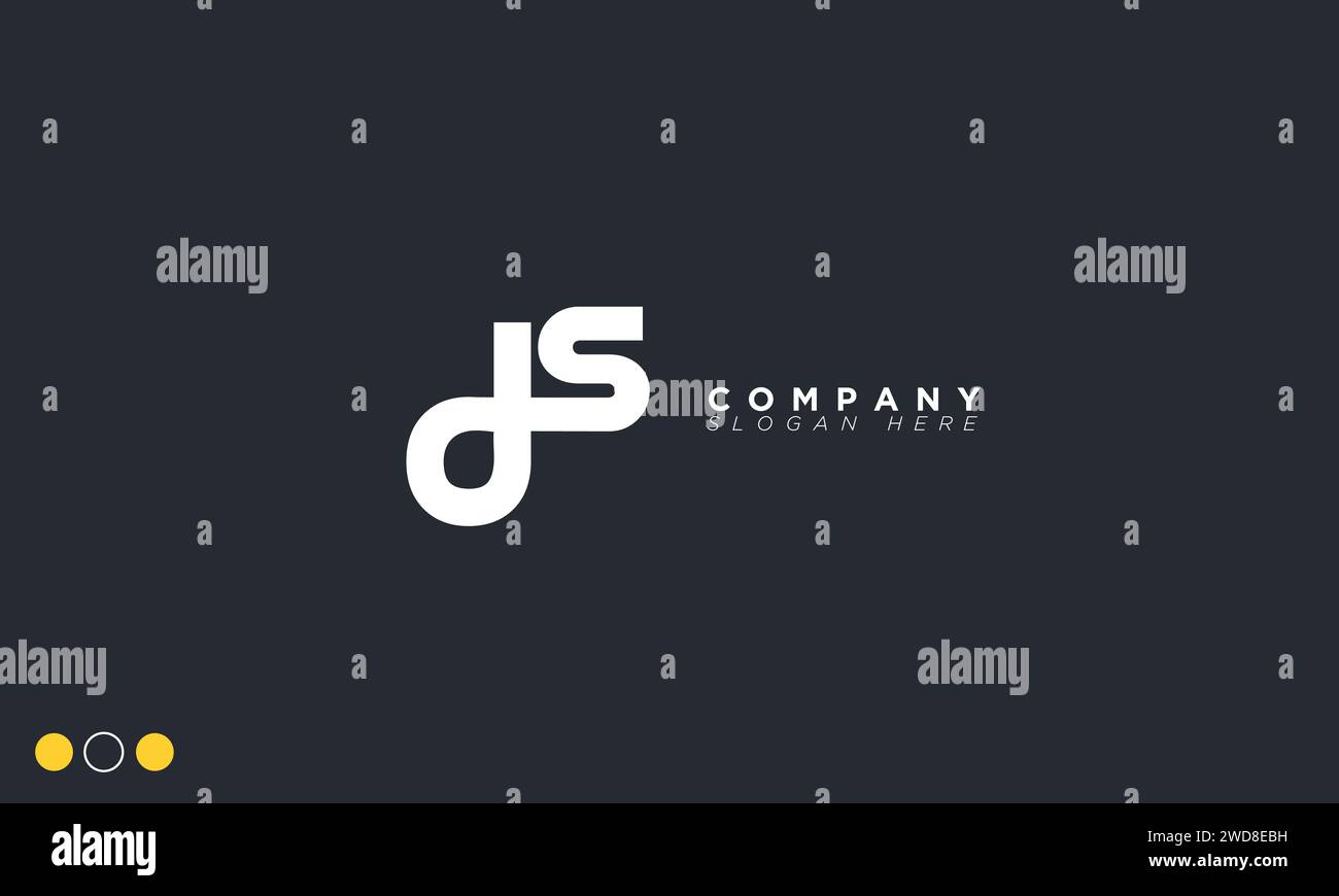DS Alphabet letters Initials Monogram logo Stock Vector