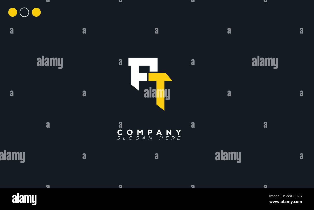 AT Alphabet letters Initials Monogram logo Stock Vector