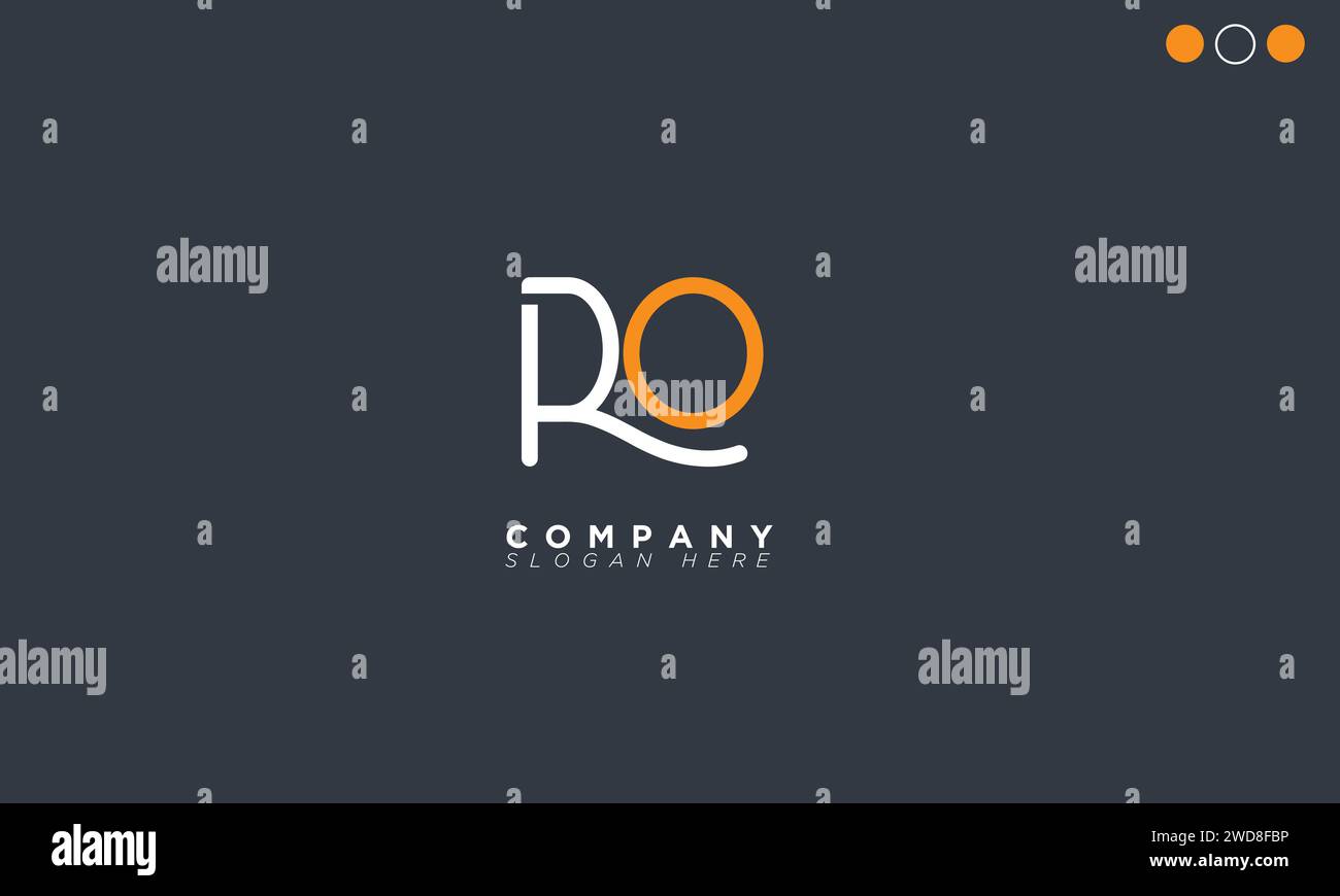 RO Alphabet letters Initials Monogram logo Stock Vector