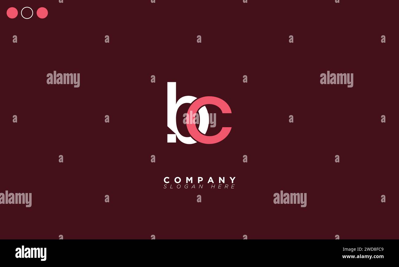 BC Alphabet letters Initials Monogram logo Stock Vector