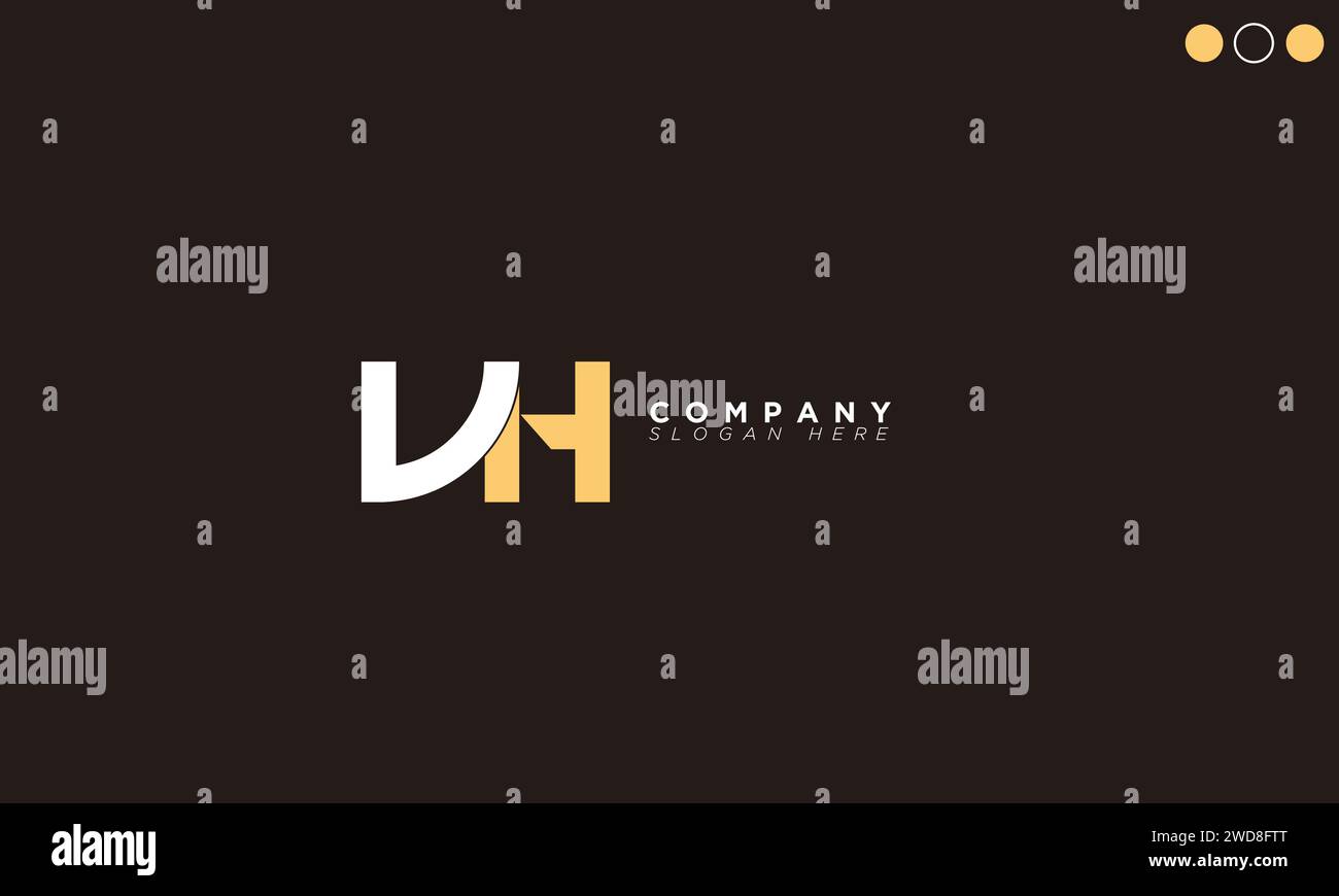 VH Alphabet letters Initials Monogram logo Stock Vector