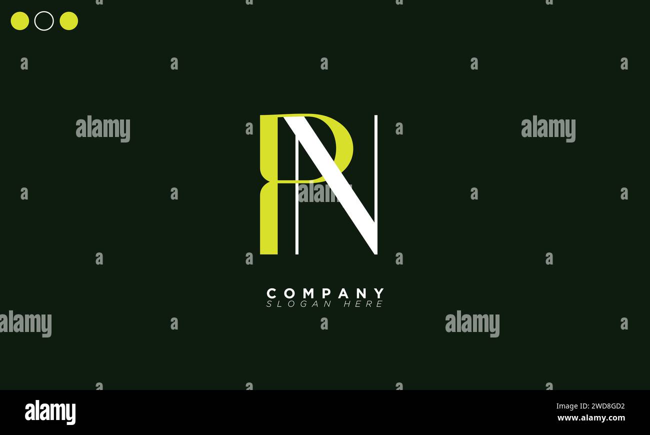 PN Alphabet letters Initials Monogram logo Stock Vector