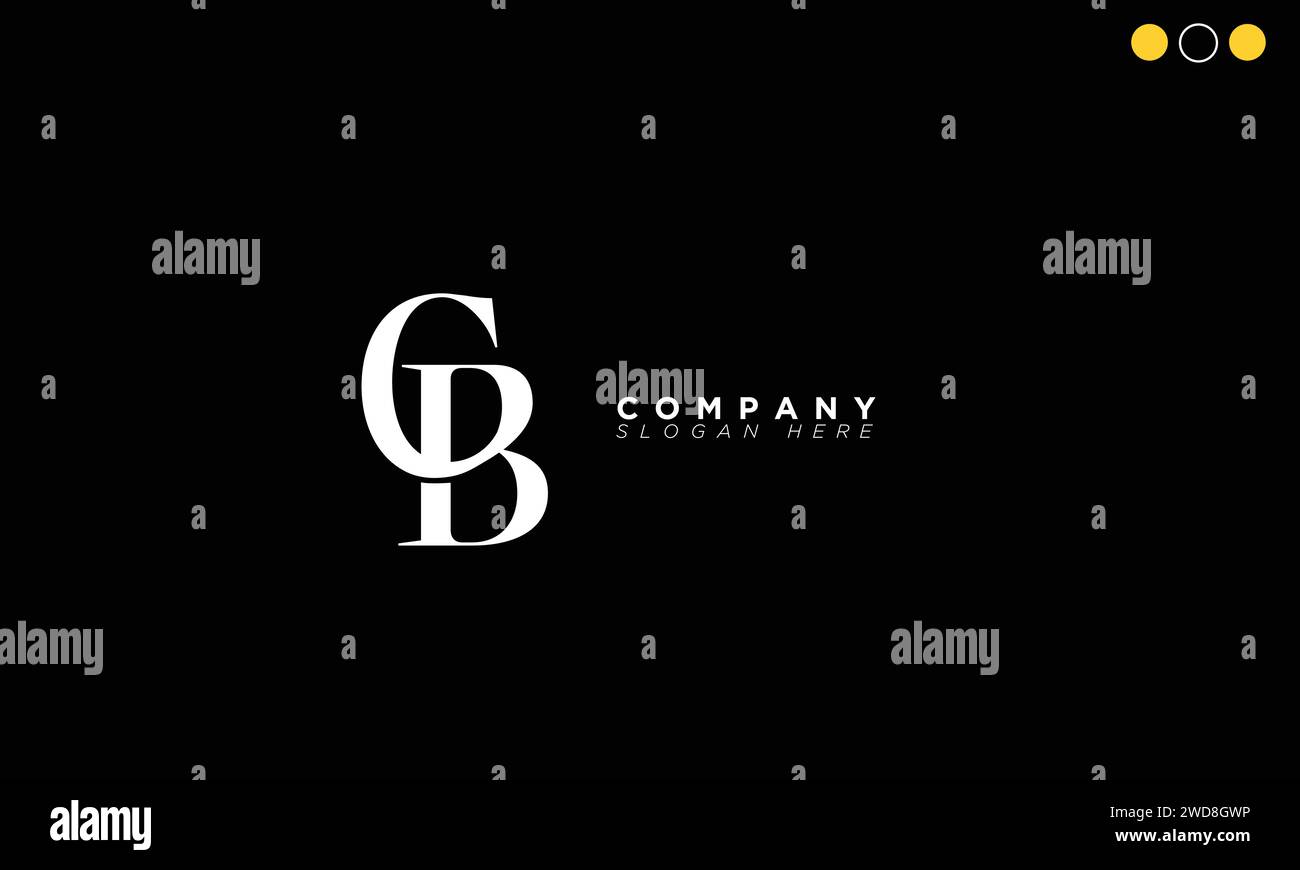 CB Alphabet letters Initials Monogram logo Stock Vector