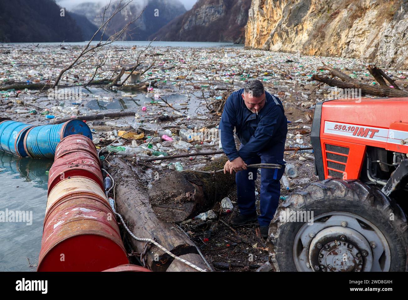 Bosnia and Herzegovina, on January 19, 2024. Tons of waste dumped in
