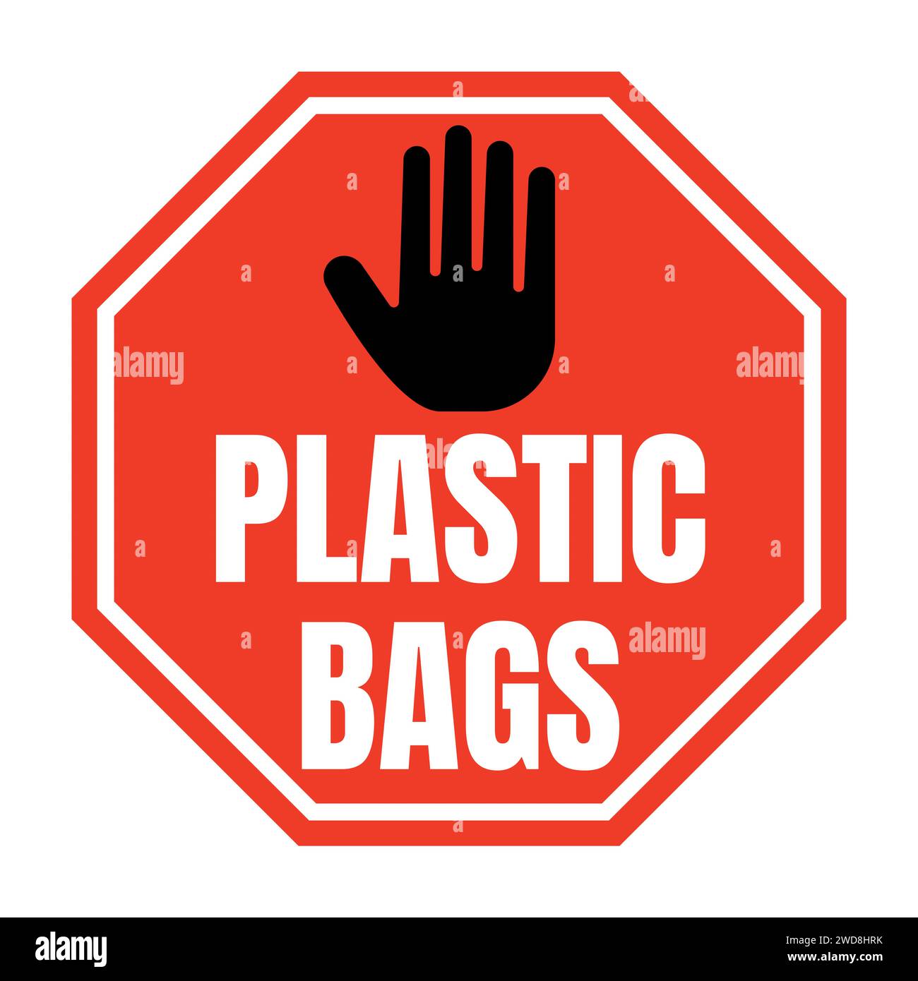 Stop plastic bags symbol icon Stock Photo Alamy