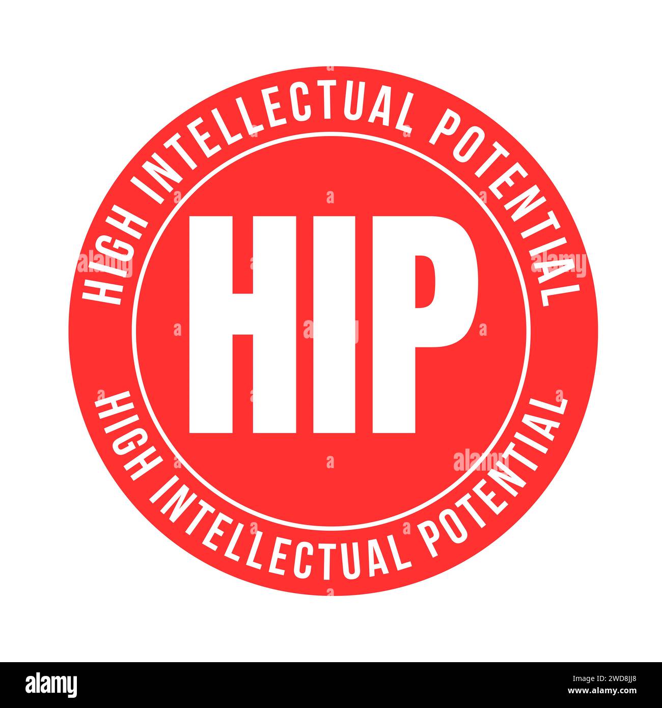 HIP high intellectual potential symbol icon Stock Photo