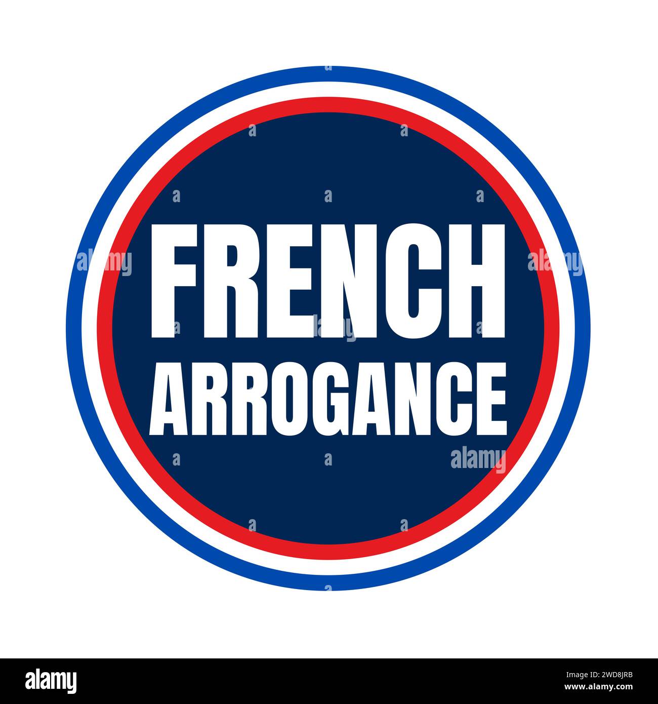 French arrogance symbol icon Stock Photo