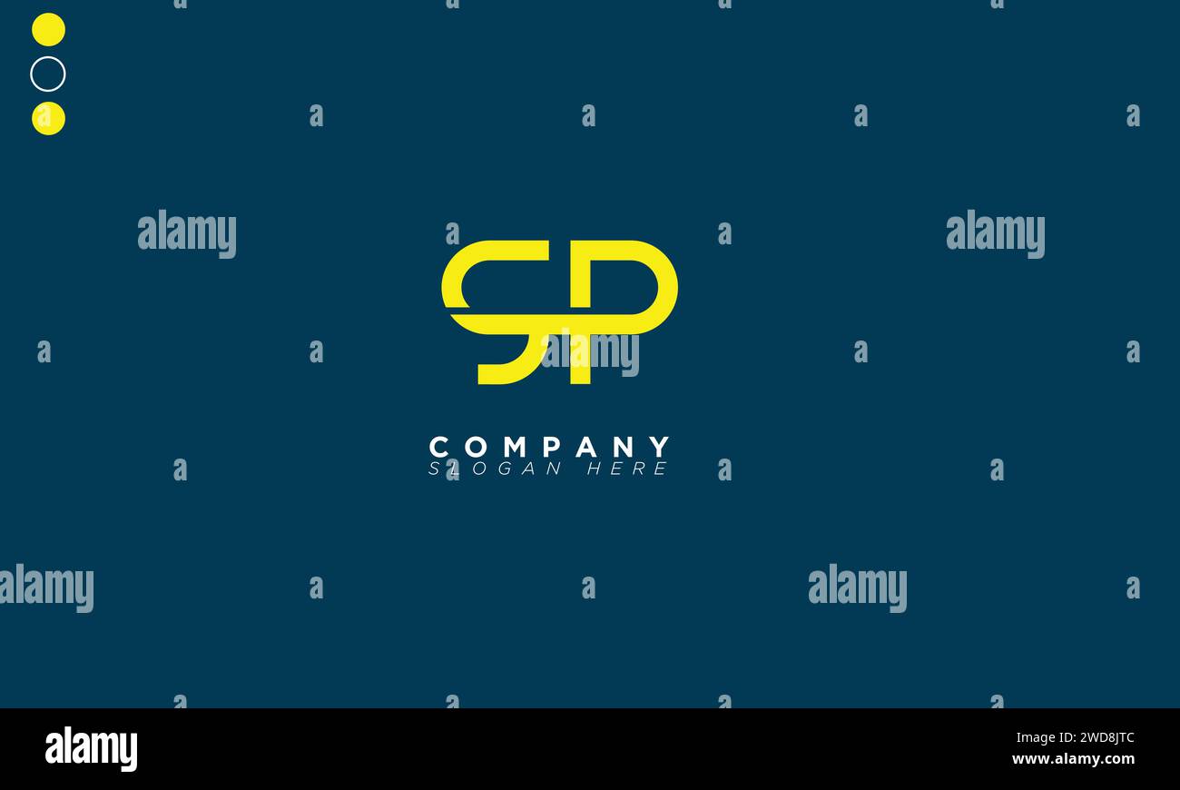 SP Alphabet letters Initials Monogram logo Stock Vector