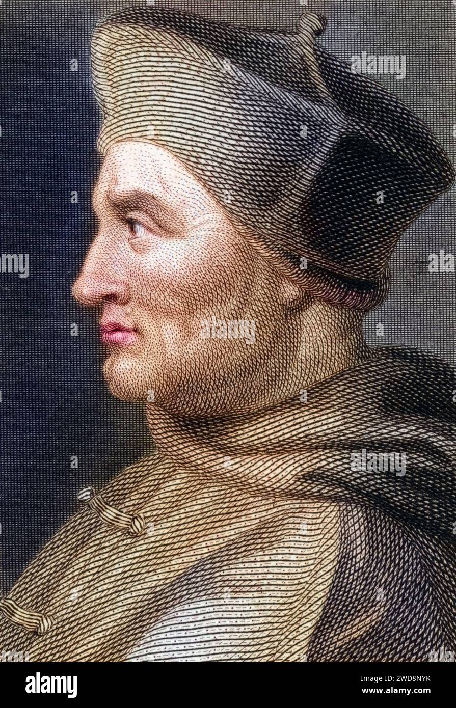 Kardinal Thomas Wolsey, ca. 1475-1530. Kardinal und Staatsmann, Historisch, digital restaurierte Reproduktion von einer Vorlage aus dem 19. Jahrhundert, Record date not stated Stock Photo