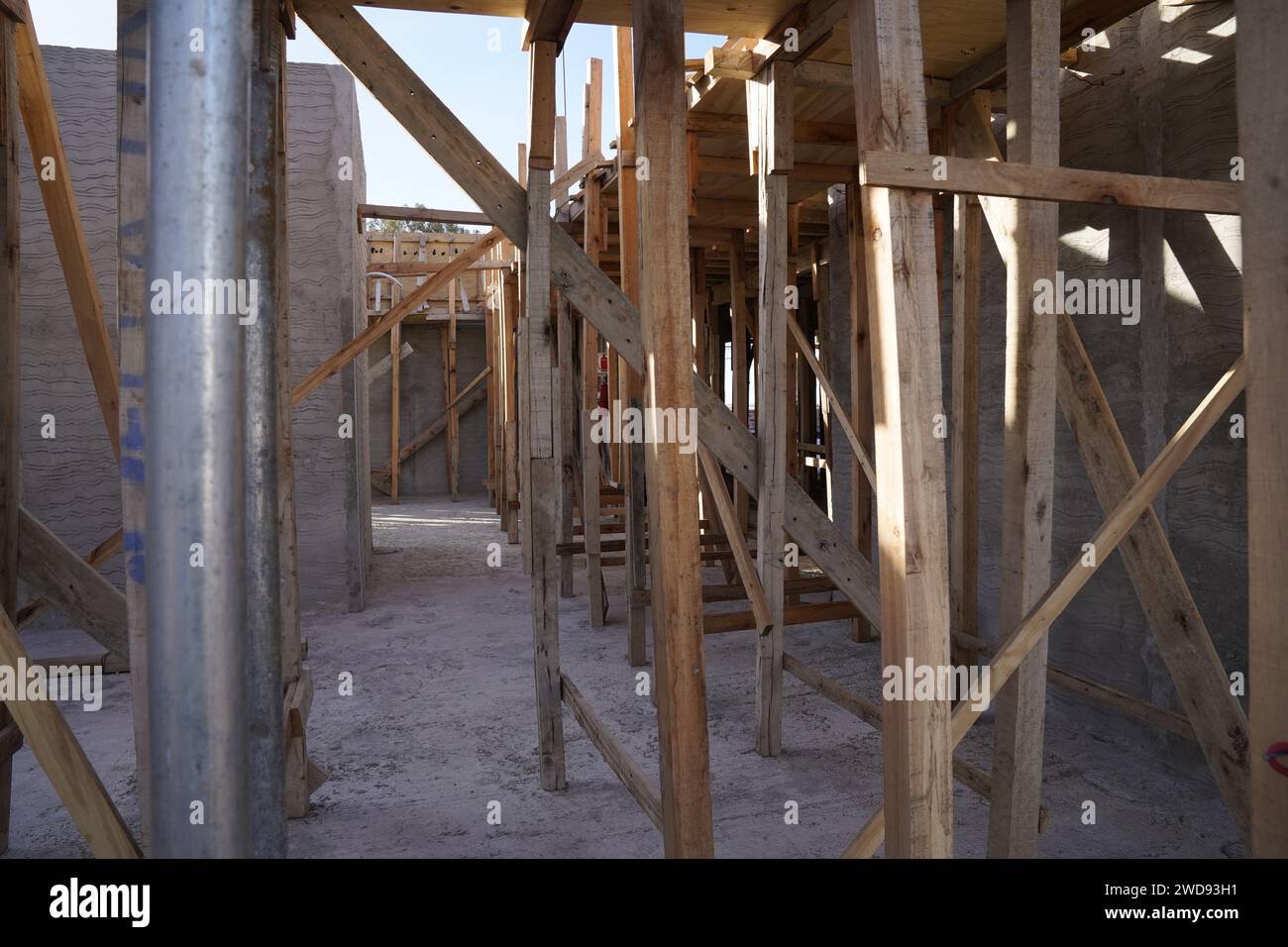 Estructuras para la creación de un centro territorial en la ciudad de Comodoro Rivadavia, Chubut. Stock Photo