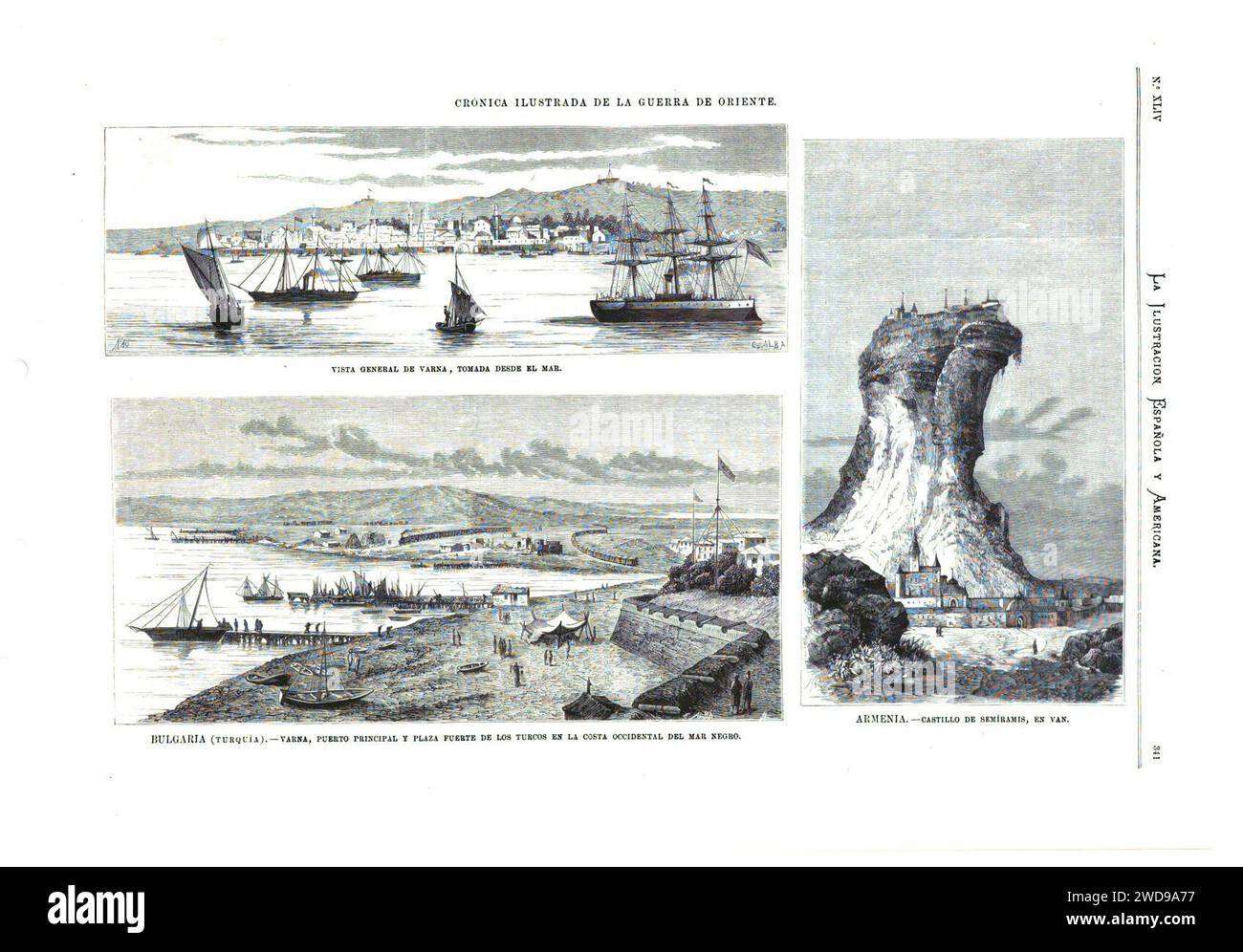 1877-11-30, La Ilustración Española y Americana, Crónica ilustrada de la Guerra de Oriente. Stock Photo