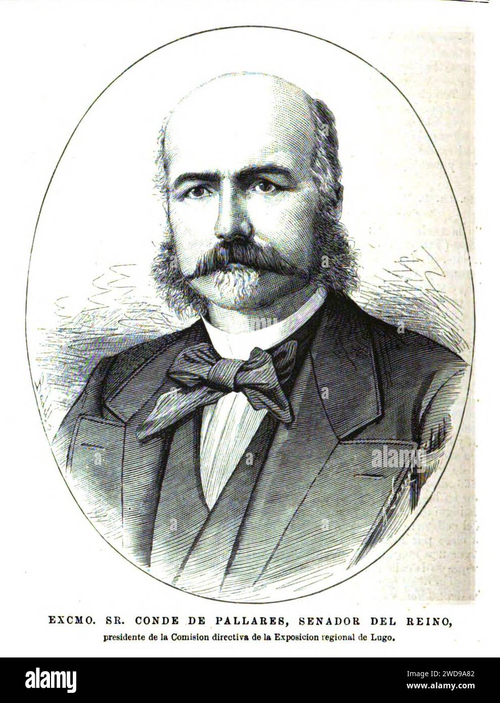 1877-11-15, La Ilustración Española y Americana, Conde de Pallarés, senador del reino. Stock Photo