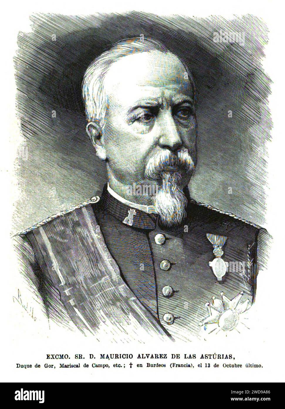1877-11-15, La Ilustración Española y Americana, Mauricio Alvarez de las Asturias. Stock Photo