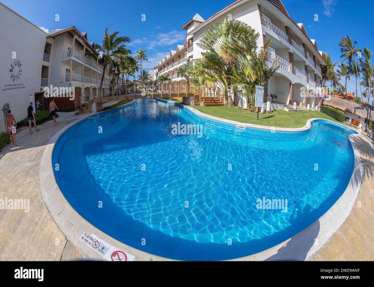 PUNTA CANA, DOMINICAN REPUBLIC - MARCH 11, 2020: Holiday resort BE LIVE at the Dominican Republic, a island that are part of the Greater Antilles arch Stock Photo