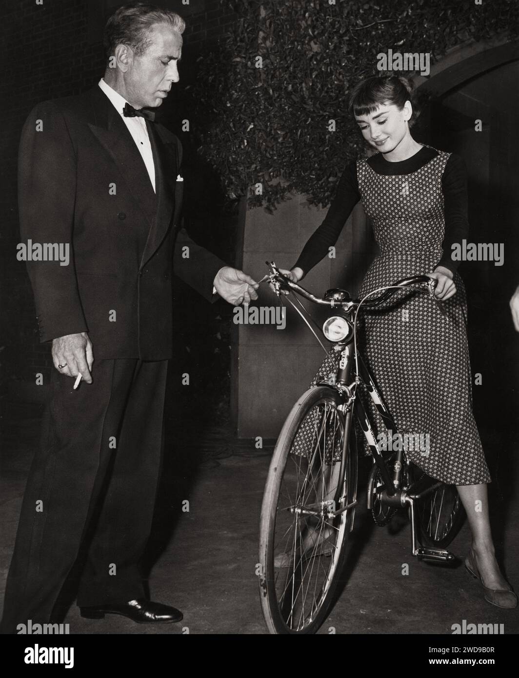 Audrey Hepburn and Humphrey Bogart in 'Sabrina' (Paramount, 1954). Still, publicity photo Stock Photo