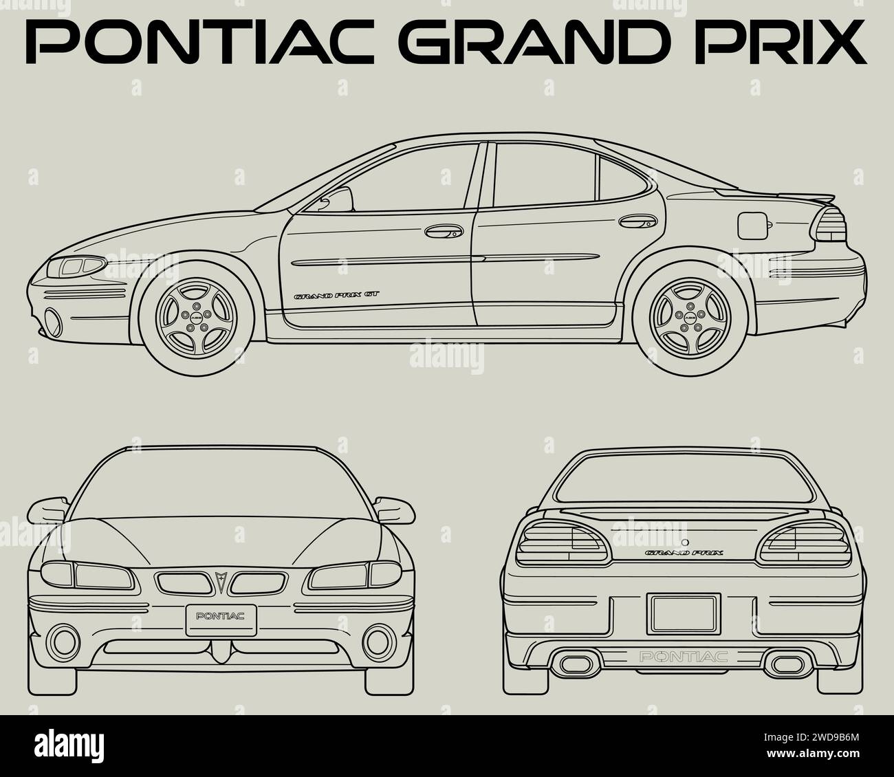 Old pontiac Stock Vector Images Alamy