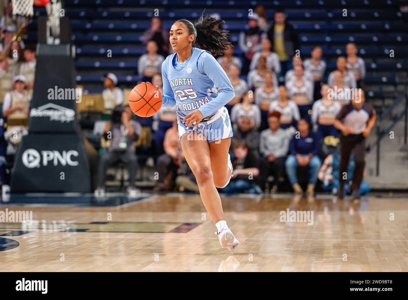 Atlanta, 18th Jan, 2024. North Carolina's Deja Kelly (25) in