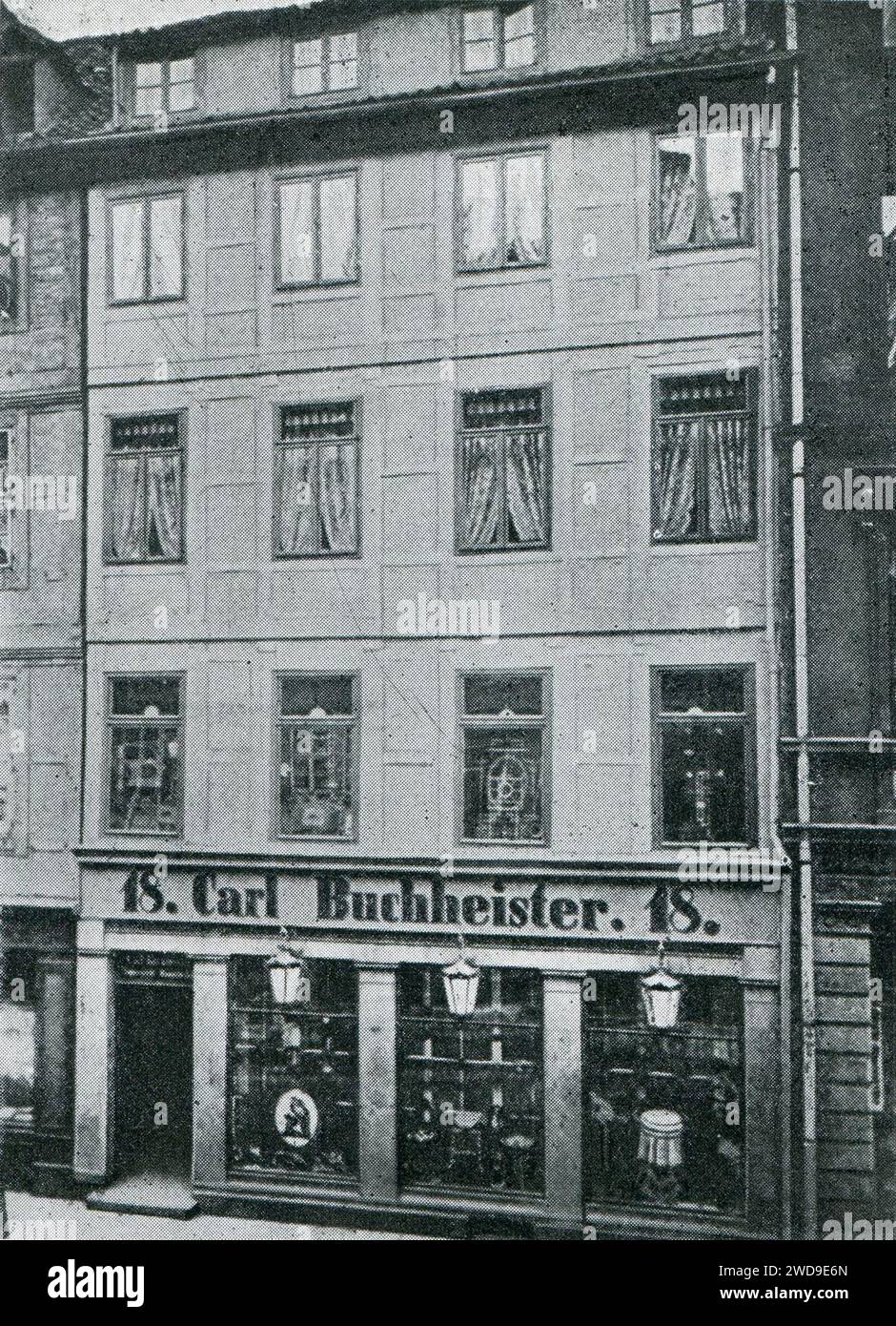 1890er Jahre circa Carl Buchheister, Tapisserie-Manufactur, Knochenhauerstraße 18. Stock Photo