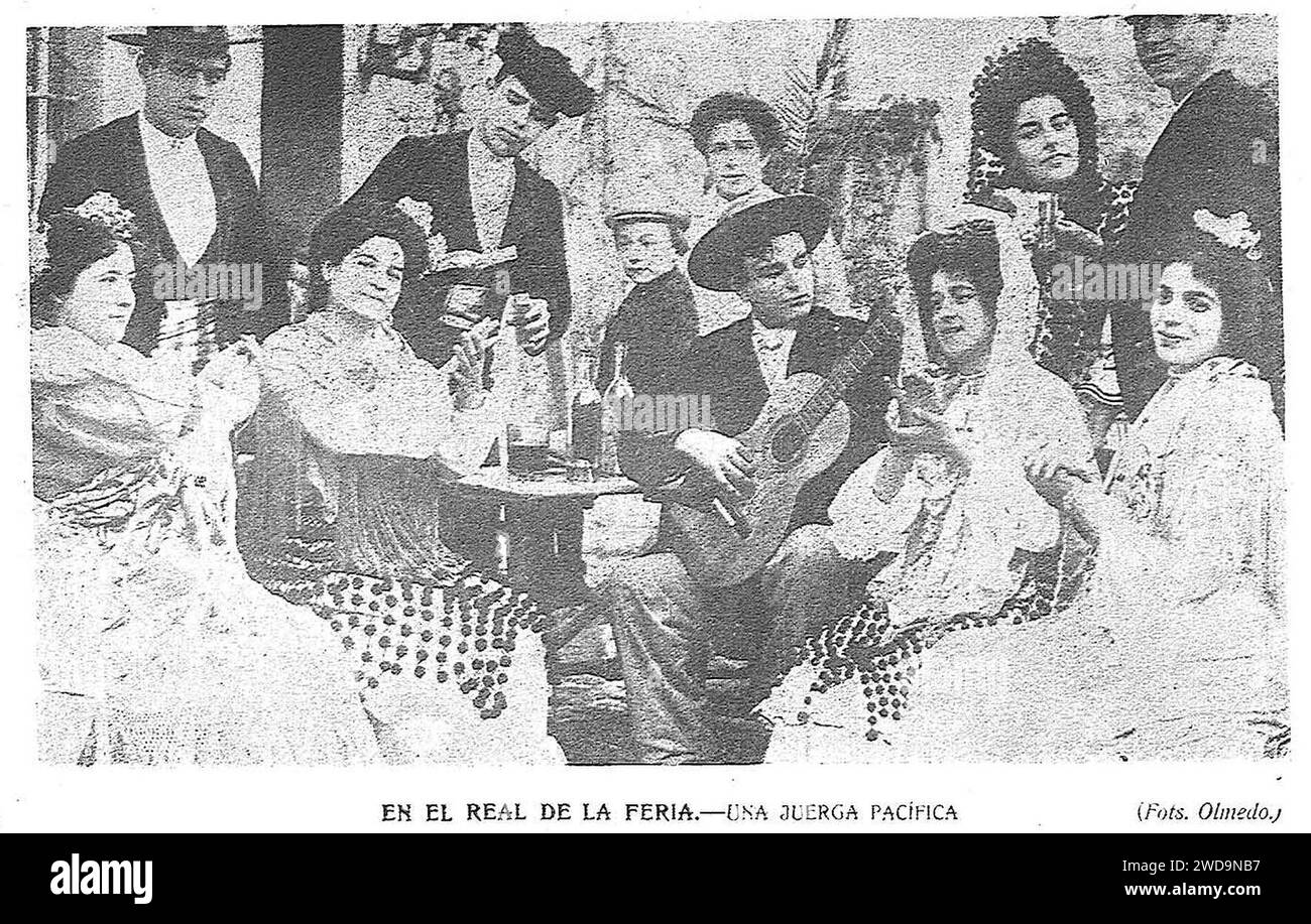 1904-10-09, El Gráfico, En el Real de la Feria, Una juerga pacífica. Stock Photo