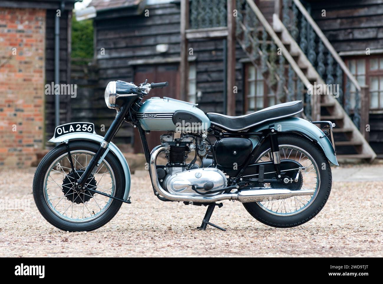 Motorcycle classic triumph tiger hi res stock photography and