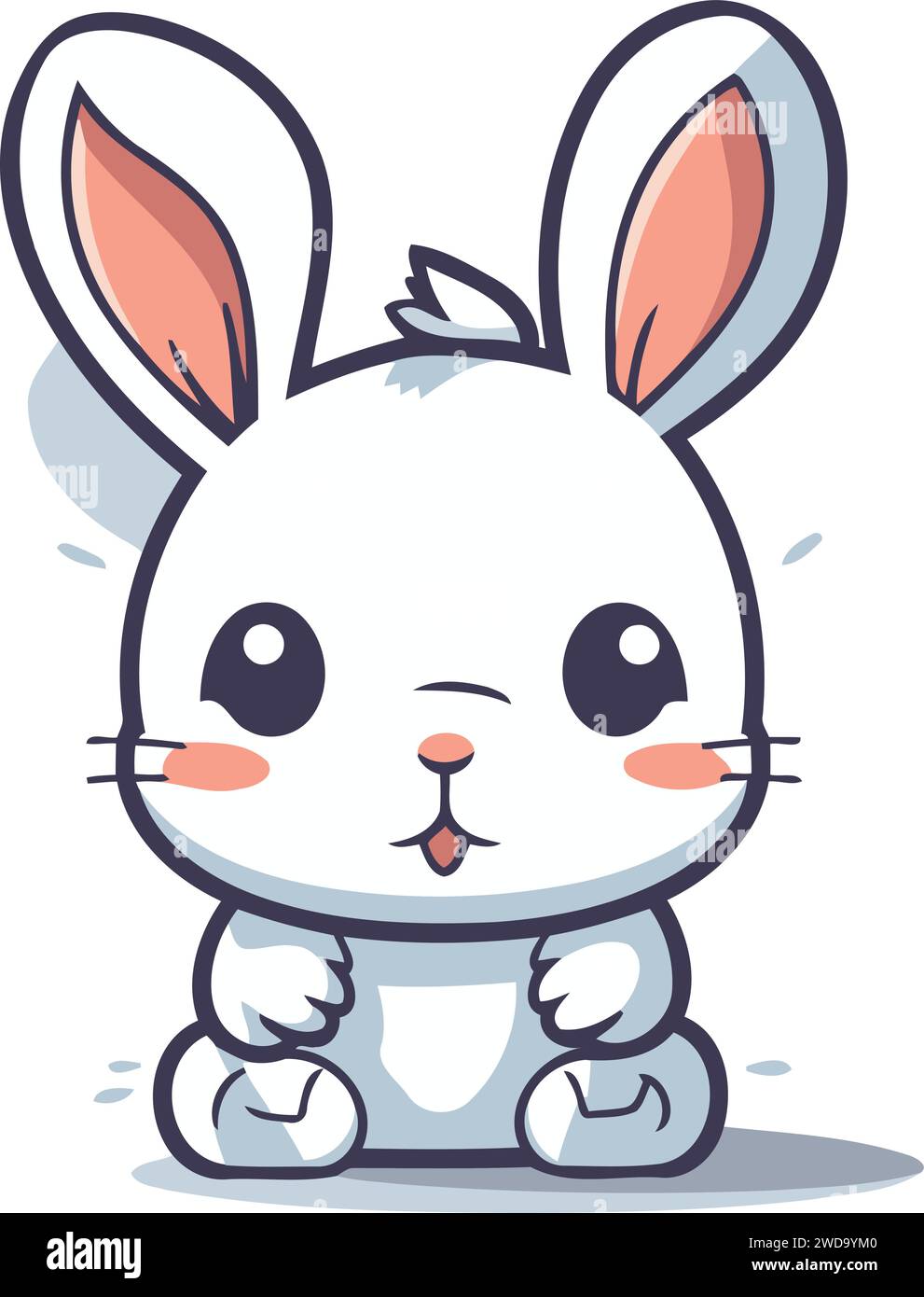 Cute bunny character. Cute rabbit cartoon. Vector illustration Stock ...