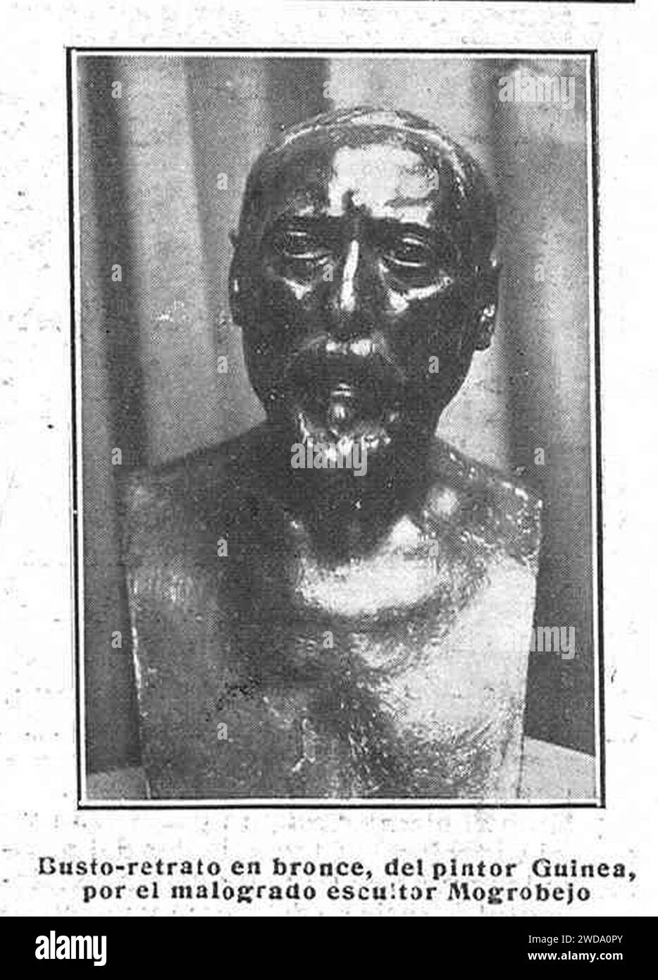 1916-11-18, La Esfera, Busto-retrato del pintor Guinea, por el malogrado escultor Mogrobejo. Stock Photo