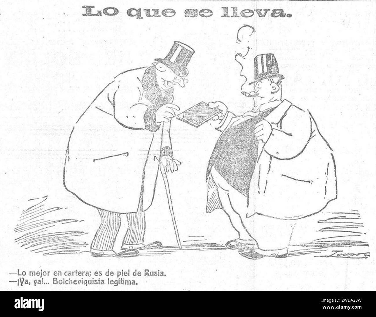 1919-01-06, Heraldo de Madrid, Lo que se lleva, Tovar. Stock Photo