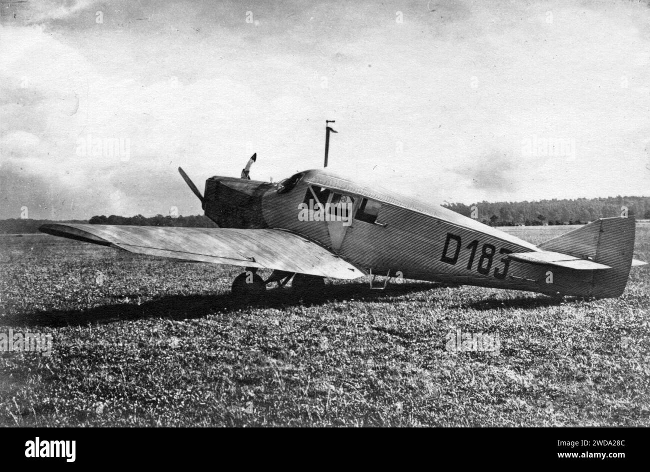 1919-08-19 JunkersF13-Prototyp D-183 Herta. Stock Photo