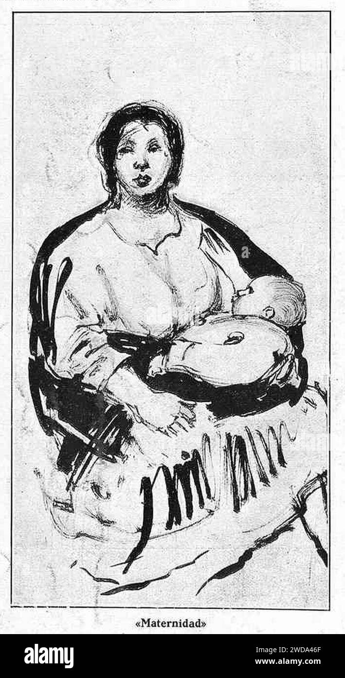 1923-02-24, La Esfera, Maternidad, Sancha. Stock Photo