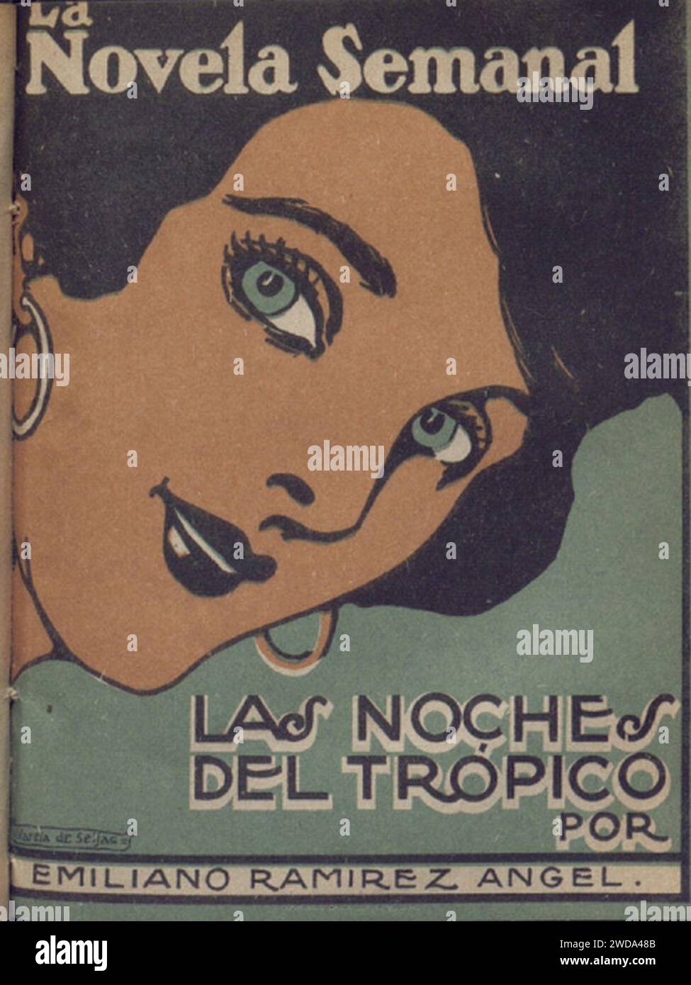 1923-03-24, La Novela Semanal, Las noches del trópico. Stock Photo