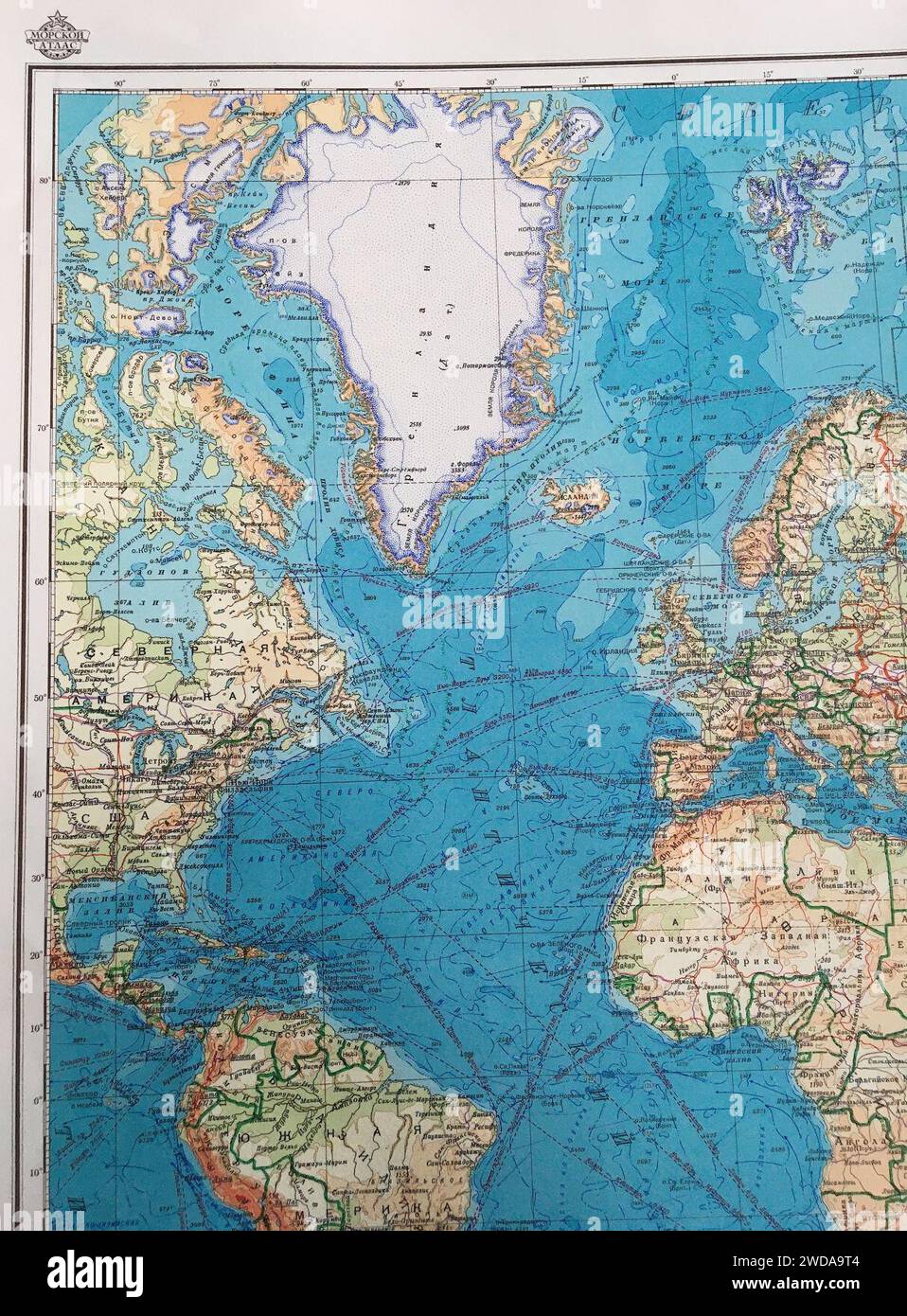1950年頃 海外　外国 いろいろ ヴィンテージ旅行ガイド 地図 コレクション Map of the world 1950 hi-res stock photography and images