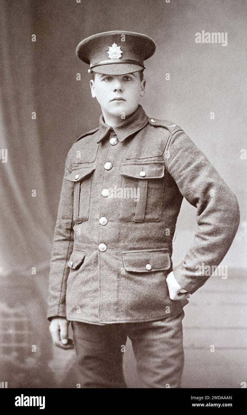 A soldier of the Border Regiment during the First World War. Stock Photo