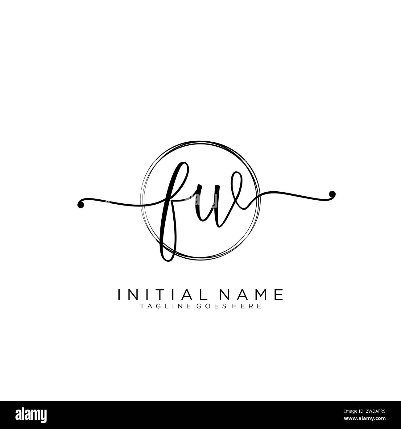 Initial fw logo Stock Vector Images Alamy