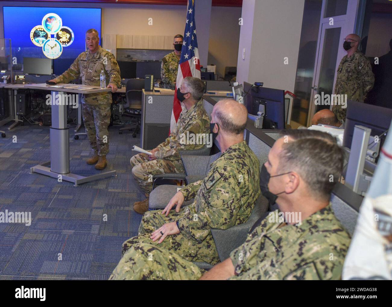 2022 Fleet Cyber Command & Commander, U.S. Tenth Fleet Change of Command Ceremony 220804XK809-1093. Stock Photo