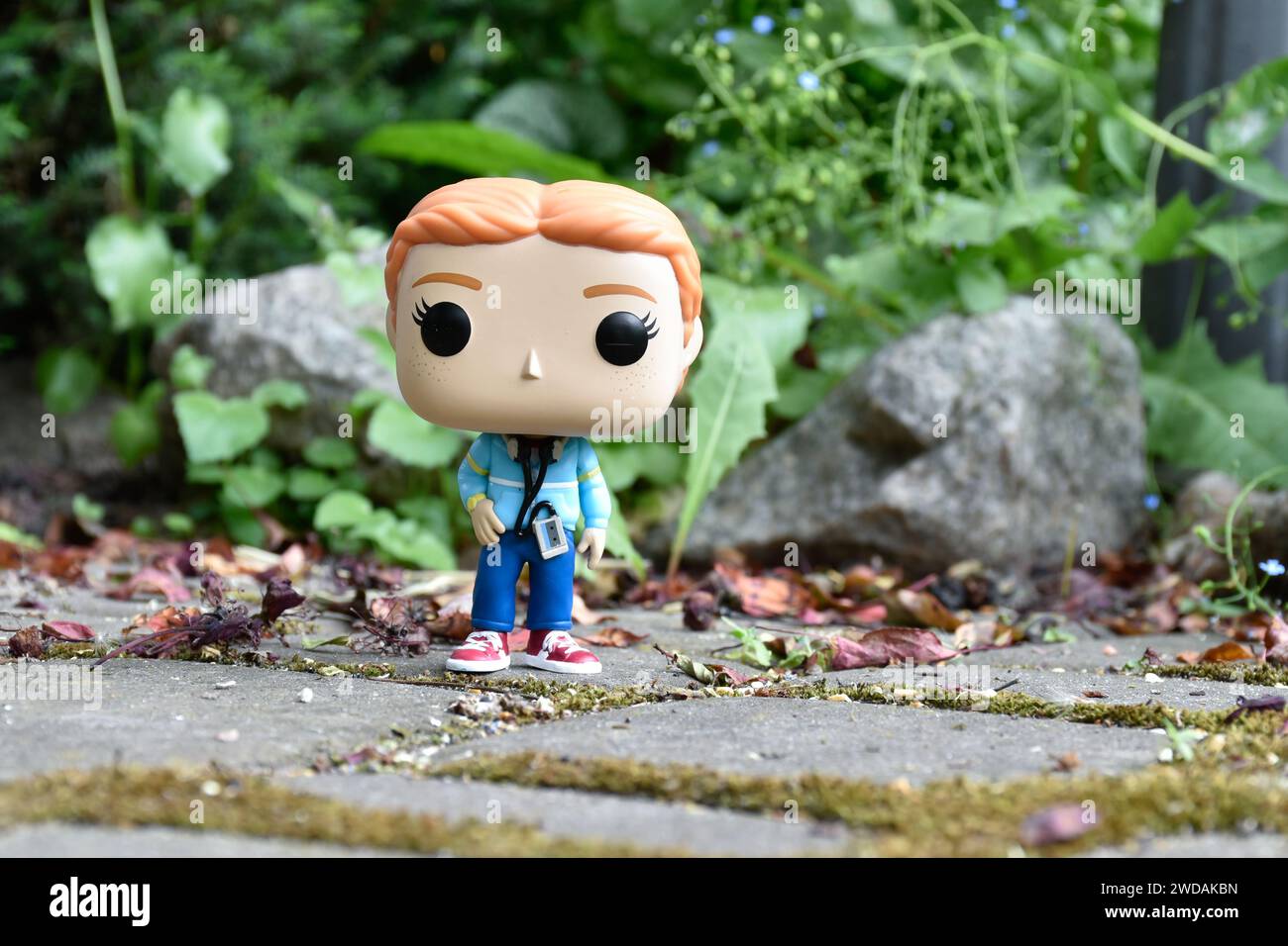 Funko Pop action figure of teenage girl Max Mayfield with cassette