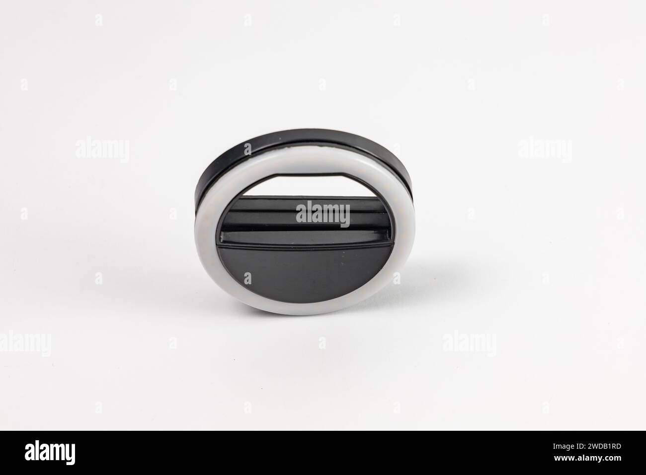 Small and portable LED ring light to attach on phone camera Stock Photo Alamy